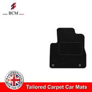 BCM - Tailored Car Floor Mats – Fits Vauxhall Astra K 2015-2021 Car Mats - Black Carpet - Anti Slip Mat - Non Slip Car Floor Mat, Fitted With Clips & Granulated Backing