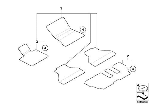 BMW Genuine Velour Car Floor Mats Set Beige 51477290134