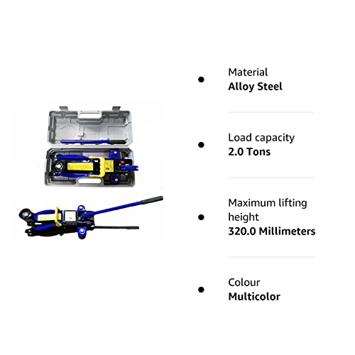 Hydraulic Trolley Floor Jack Heavy Duty 2 Ton Low Profile Trolley Jack Lifting Jack for Car Van Garage Tyre Repair Change Tire Emergency Tool