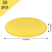 30 Pcs Car Polishing Pads, Car Wax Applicator Pads, Car Waxing Polish Foam Sponge Applicator Pads, Microfiber Soft Cleaning Applicators Pads for Cleaning Polishing Car Auto Vehicle Glass