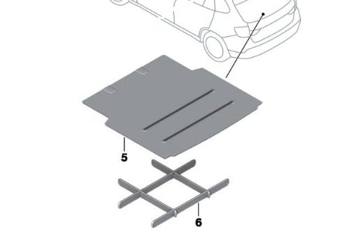 BMW Genuine Tailored Car Boot Floor Luggage/Cargo Carpet Mat 51472991186