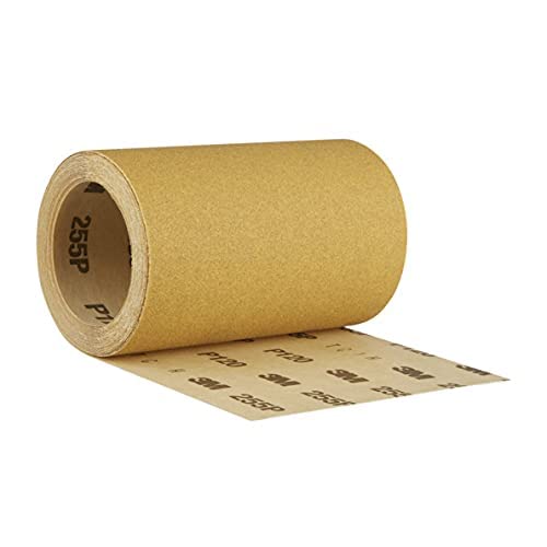 3M 5 m P120 "Bare Surfaces" Medium Grit Sandblaster Sandpaper Abrasive Roll - Gold