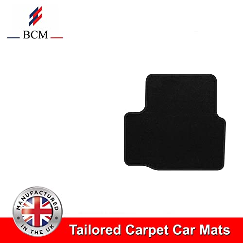 BCM - Tailored Car Floor Mats – Fits Vauxhall Astra K 2015-2021 Car Mats - Black Carpet - Anti Slip Mat - Non Slip Car Floor Mat, Fitted With Clips & Granulated Backing