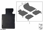 BMW Genuine M Performance Front Rear Right Left Floor Mat Set RHD 51475A14E79