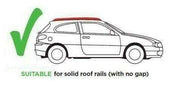 Universal Locking Aluminium Roof Cross Bars 1.2M For Flush Solid Roof Rails