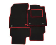 TAILORED TO FIT VOLKSWAGEN POLO BEATS (2009-2017) - FULL SET OF TAILORED LUXURY INTERIOR FLOOR CAR CARPET MATS - BLACK MAT + RED EDGING