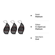 Areon Sport Lux Platinum Car Air Freshener Hanging Pack of 3