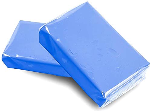 Prettyui Car Clay Bar Detailing Clay,100g x 2 Pack Auto Detailing Clay Bar Clean Care Tools Sludge Mud for Car Glass,Vehicles and Much More Cleaning Repeated Use (Blue)