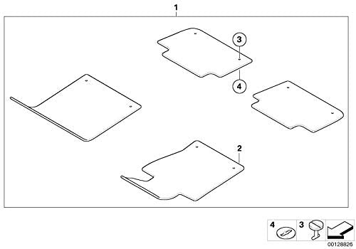 BMW Genuine Tailored Velour Car Floor Mats Set Anthracite E83 X3 51473419060