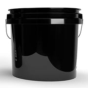 MAGIC BUCKET Wash Bucket Set for Car Hand Wash Black with Matching Bucket Lid | 3.5 US GALLONEN Approx. 13 Litres | Compatible with Grit Guard, Detail Guardz Dirt Lock, Chemical Guys Dirt Trap