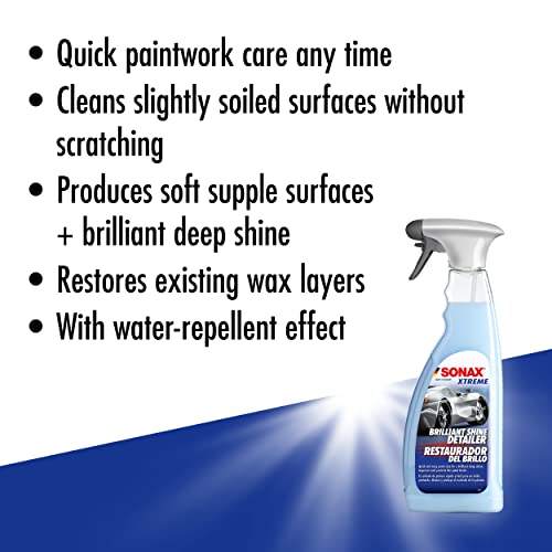 SONAX Brilliant Shine Detailer (750 ml) - Quick and easy paint care for a brilliant deep shine. Improves and protects the paint finish. | Item-No. 02874000-810