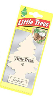 12Pk New Coconut Scent Little Trees Car Home Air Freshener