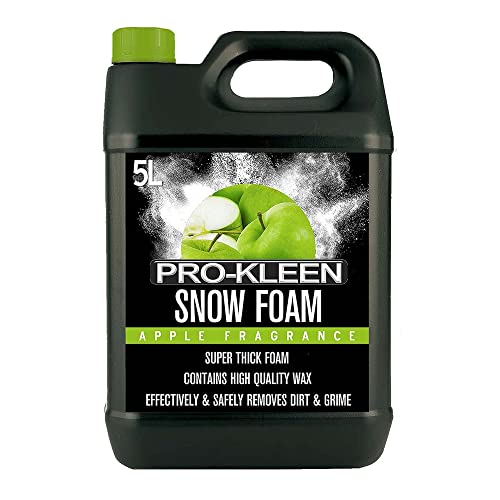 5L of Pro-Kleen Apple Snow Foam with Wax – Super Thick, pH Neutral & Non-Caustic Foam – Extremely Powerful & Easy To Use