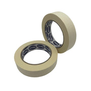 Twin Pack Premium Masking Tape - 50 Metre Rolls - Painting & Decorating Strong Adhesive Tape - 2 ROLLS (24mm x 50m)