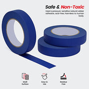 Pack of 3 Blue Masking Painter Tape for Painting 24mm X 50 Meter | UV Resistance Tape used by Master Painters, Car Painters and artists | Strong Sticky Sharp Edge Tape for Decorating & DIY