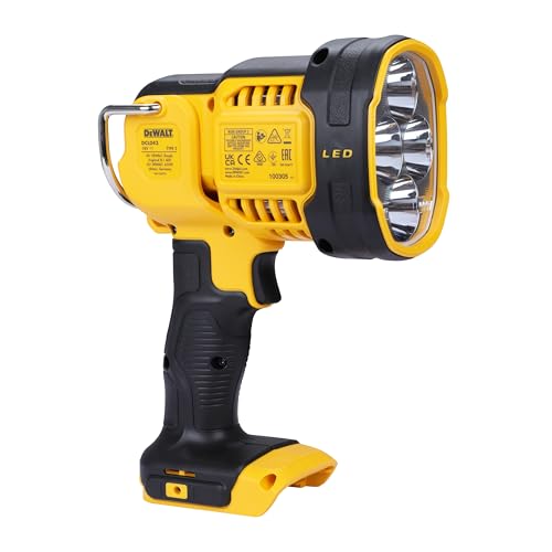 DEWALT DCL043-XJ XR Cordless LED Spotlight, 18V, 30cm x 20cm x 20cm, Black/Yellow