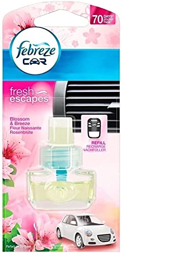 Febreze 3 x Car Air Freshener Refill 7ml - Fresh Escapes - Blossom & Breeze