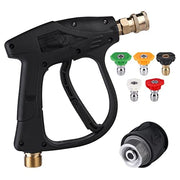 High Pressure Washer Gun Handle with 5 Water Nozzle, 1/4" Quick Release Car Washer Gunpressure Washer Gun Compatible with Karcher, Cleaner Gun Car Wash Water Gun for Car Cleaning