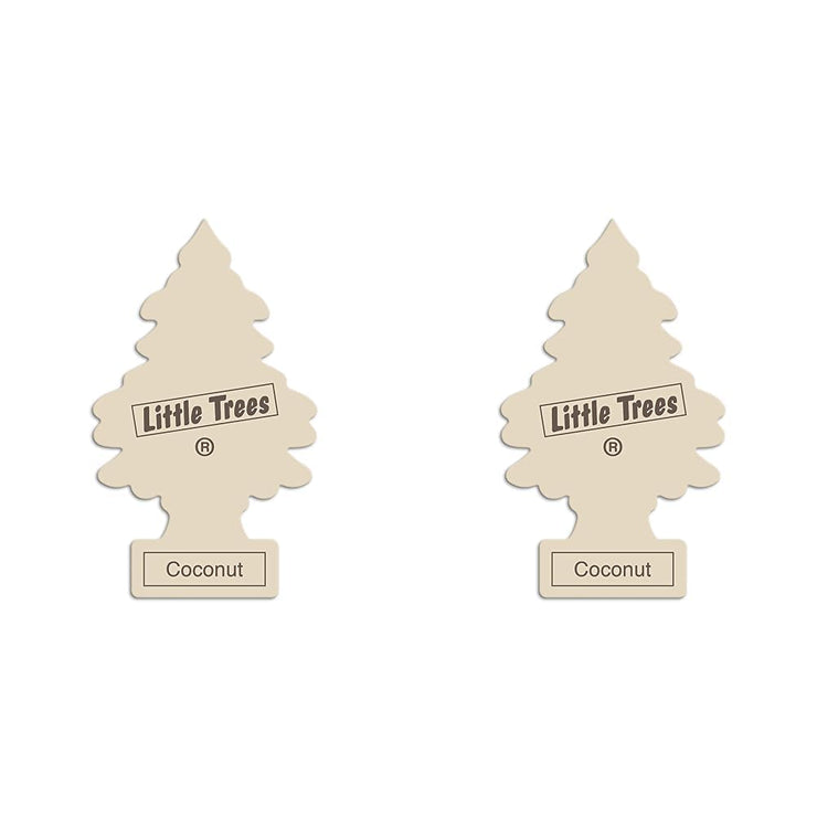 Little Trees Air Freshener Tree MTR0053 Coconut Fragrance For Car Home Boat Caravan - Single Pack (Pack of 2)