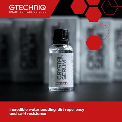 Gtechniq Crystal Serum Light Ceramic Coating for Cars, Protect Car Paintwork, High Shine, Easy to Apply, 30ml (Sufficient for 1 Small-Med Car)-3-5 Years Durability