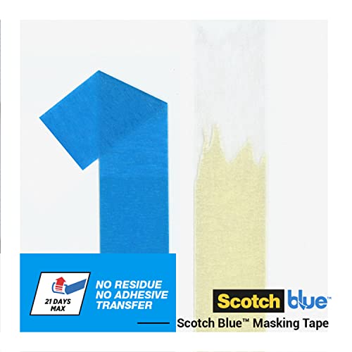 ScotchBlue Sharp Lines Advanced Masking Tape, 24 mm x 41 m - Scotch Adhesive Blue Painters Tape For Super-Sharp Paint Lines, Indoor & Outdoor, with 3M Advanced Technology, PEFC Controlled Sources