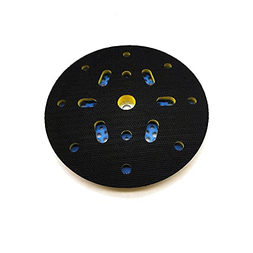 Trade-Shop Velcro sanding disc/support plate, diameter 150 mm, M8 5/16 inch thread + adapter set for Makita Festool Rupes Dynabrade Mirka random orbital sander