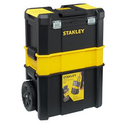 STANLEY Essential Rolling Workshop Toolbox, 3 Tier Stackable Units, STST1-80151