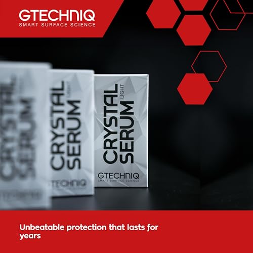 Gtechniq Crystal Serum Light Ceramic Coating for Cars, Protect Car Paintwork, High Shine, Easy to Apply, 30ml (Sufficient for 1 Small-Med Car)-3-5 Years Durability