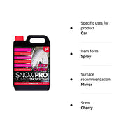 SnowPro Snow Foam Shampoo Car Wash 5L Soap pH Neutral Vehicle Cleaning Detailing Pre Wash Cherry Fragrance