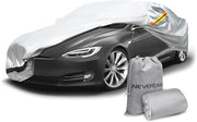 NEVERLAND Car Cover Waterproof Sedan Cover Tesla Model 3 Car Cover All-Weather Protection UV Snow Dust Full Outdoor Car Covers with Zip Custom Fit 2017-2024 Tesla Model 3.