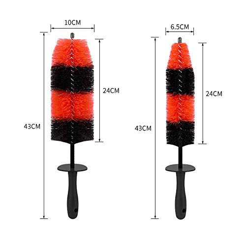 Stone Banks Alloy Wheel Brush Wheel Cleaning Brush, Wheel and Rim Detailing Brush Car Wheel Cleaning Brush, 17 Inch Car Wheel Brush Used for Wheels and Rims of Car/Motorcycle/Bicycle(M)