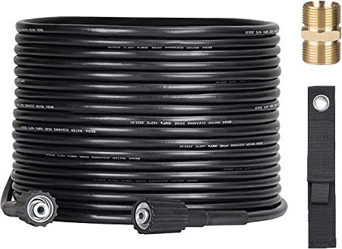 15M High Pressure Washer Hose, Replacement Power Washer Hose, Jet Wash Extension Hose with M22 Male Thread Connector for Most of Pressure Washer with M22 14mm Thread,18Mpa/2610PSI