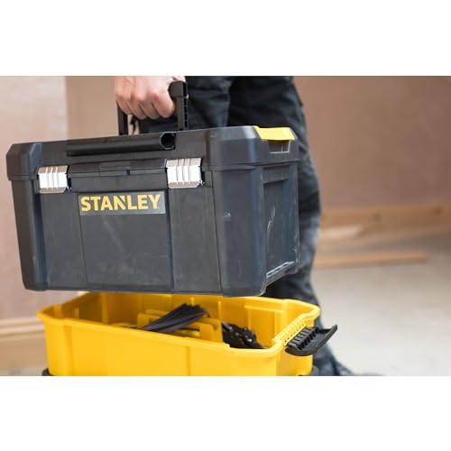 STANLEY Essential Rolling Workshop Toolbox, 3 Tier Stackable Units, STST1-80151