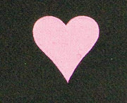 Set of 4 Anti Slip Black Pink Heart Velour Car Mat Set - Front and Rears