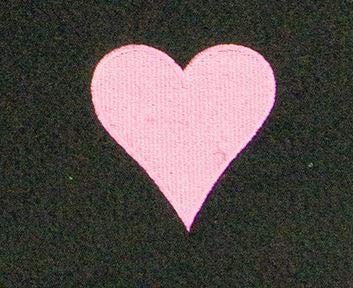 Set of 4 Anti Slip Black Pink Heart Velour Car Mat Set - Front and Rears