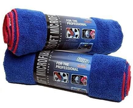 MCM TWIN PACK Car Drying Towel Cloth Microfibre Extra Large 60 x 90cm Trade Quality