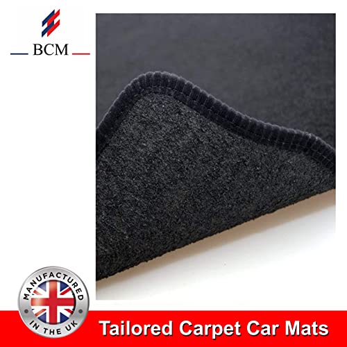 BCM - Tailored Car Floor Mats – Fits Vauxhall Astra K 2015-2021 Car Mats - Black Carpet - Anti Slip Mat - Non Slip Car Floor Mat, Fitted With Clips & Granulated Backing