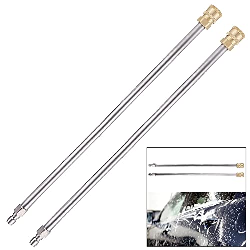 2 PCS Pressure Washer Lance Extension, 12 Inch 4000PSI Spray Gun Wand Lance Power Pressure Washer Extension with 1/4 Quick Connect for Pressure Washers Cleaning Machine