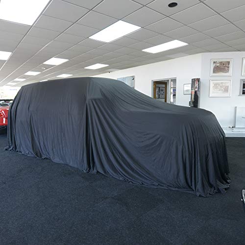 UK Custom Covers RSC450BLACK Showroom Reveal Tailored Car Cover Black - Size Extra Large 800cm x 500cm