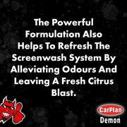 CarPlan Demon Screen, Extreme Summer Screenwash, Bug Shifter and Rain Repellent, 2.5 L