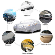 Dripex Car Cover Universal Fully Waterproof Dustproof Scratch Proof UV Protection Durable Breathable All Weather Protection Outdoor Indoor With Zipper Cotton Sedan Cover(485 * 193 * 143 cm)