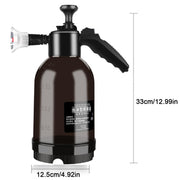 Snow Foam Pump Sprayer, 2L Car Foam Sprayer Hand Pump Spray Bottle, Corrosion-Resistant Atomizer Pump Action Pressure Sprayer for Cleaning Car Detailing Washing (Black with Scale)