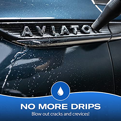 BLO Car Dryer AIR-GT - Quickly Dry Your Entire Vehicle After a Wash - No More Drips, No More Scratches- Adjustable Air Speed - Extra Long Hose - Rotating Wheels