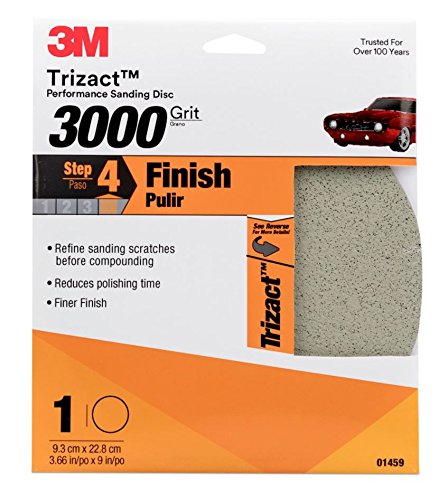 3M Trizact Performance Sanding Abrasive Disc, 01459, 6 in, 3000 grit