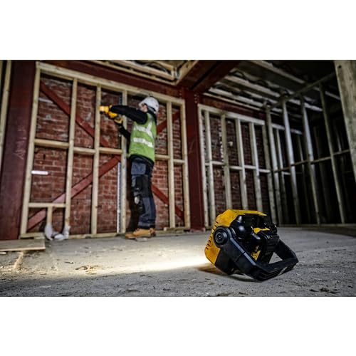 DEWALT DCL077 Battery-Powered Construction Light 2000 Lumen Building Site Light Bulb 3 Level Light Strength Setting