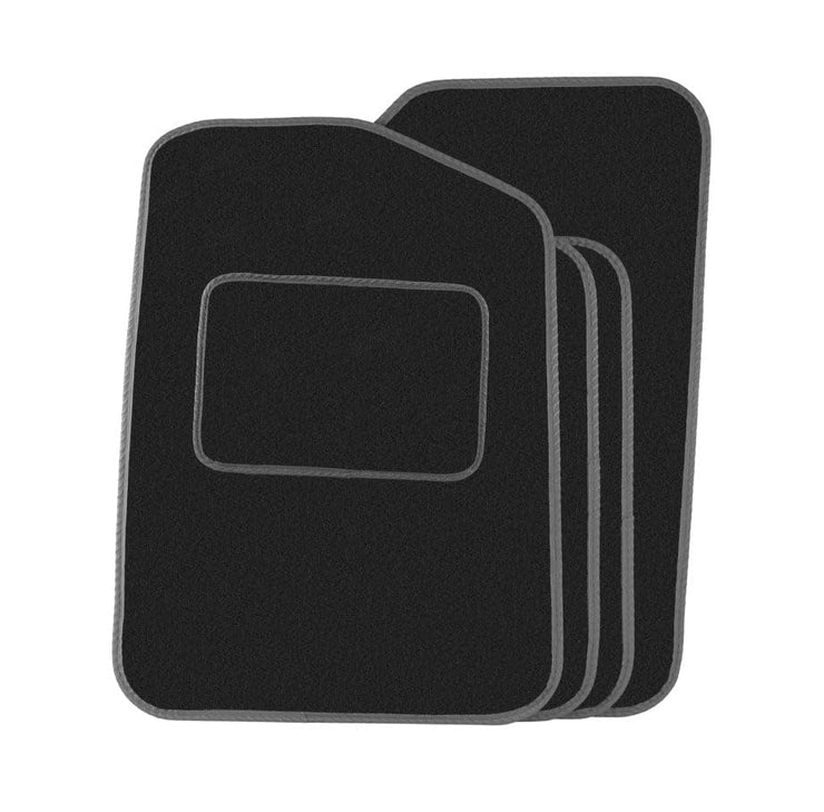 Precision - Tailored Car Mats - Intended for Audi A3 Sportback 2012-2020 - 4 Piece Set - Non-Slip Floor Mats - Black Carpet - Grey Binding - Fittings Clips - SFP