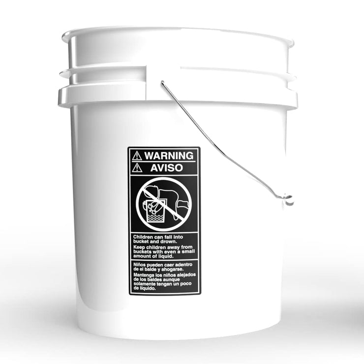 MAGIC BUCKET Wash Bucket Set for Car Hand Wash White with Matching Bucket Lid 5 US Gallons Approx. 20 Litres Compatible with Grit Guard, Detail Guardz Dirt Lock, Chemical Guys Dirt Trap