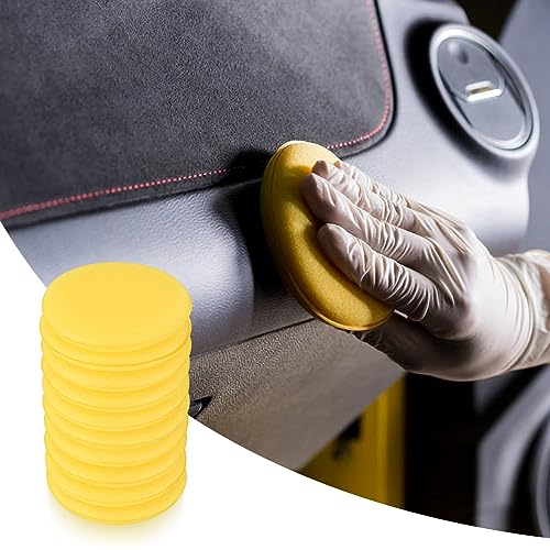 30 Pcs Car Polishing Pads, Car Wax Applicator Pads, Car Waxing Polish Foam Sponge Applicator Pads, Microfiber Soft Cleaning Applicators Pads for Cleaning Polishing Car Auto Vehicle Glass