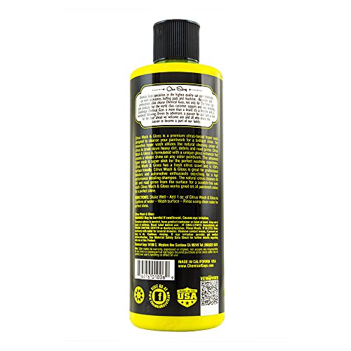 Chemical Guys CWS_301_16 Citrus Wash and Gloss Citrus Based Hyper-Concentrated Wash+Gloss - 16 oz.