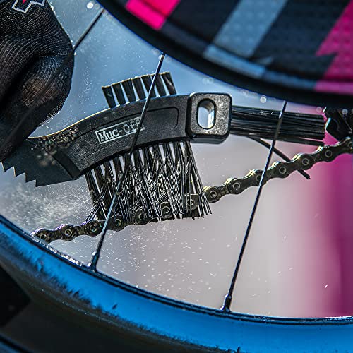 Muc-Off 5 Piece Brush Kit - Bike Cleaning Brushes, Motorbike Cleaning Brushes, Car Cleaning Brush Set - Bike Cleaning Kit with Chain Brush, Black